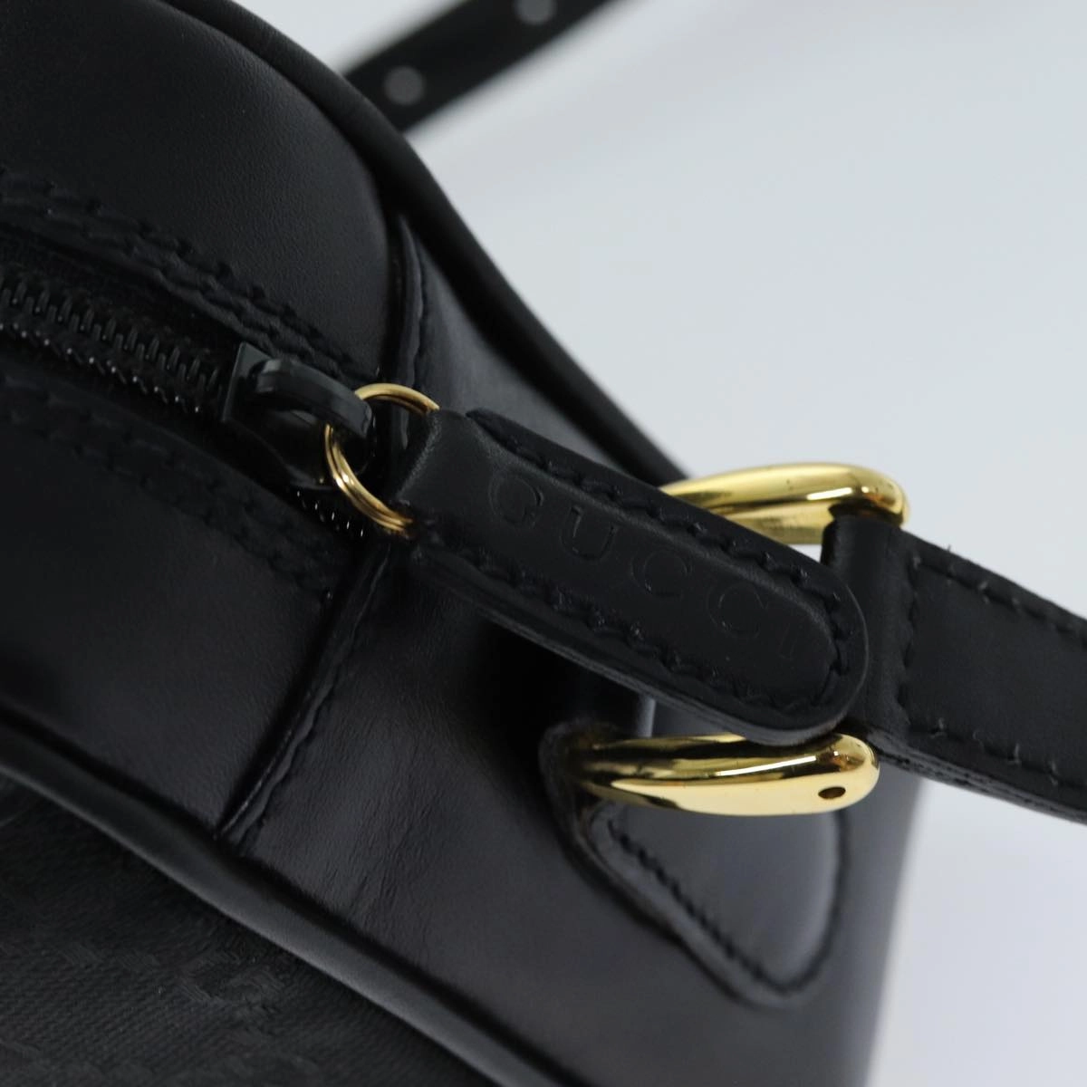 GUCCI GG Canvas Shoulder Bag Black 007 123 0225  76695