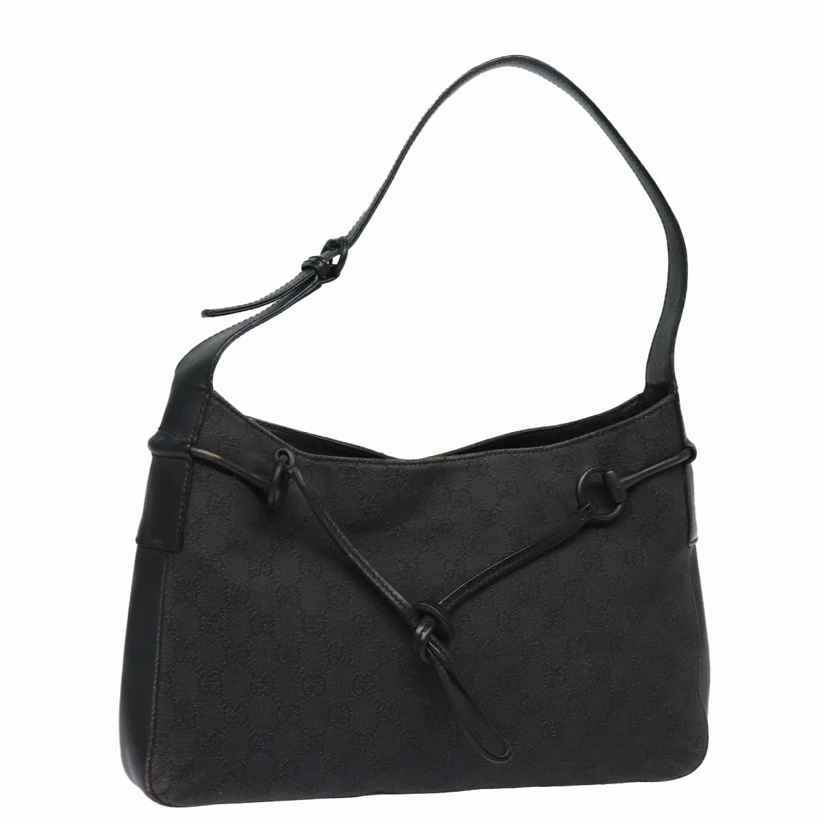 GUCCI GG Canvas Shoulder Bag Black 101975  78344