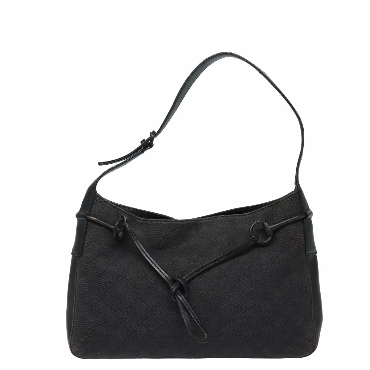 GUCCI GG Canvas Shoulder Bag Black 101975  78344