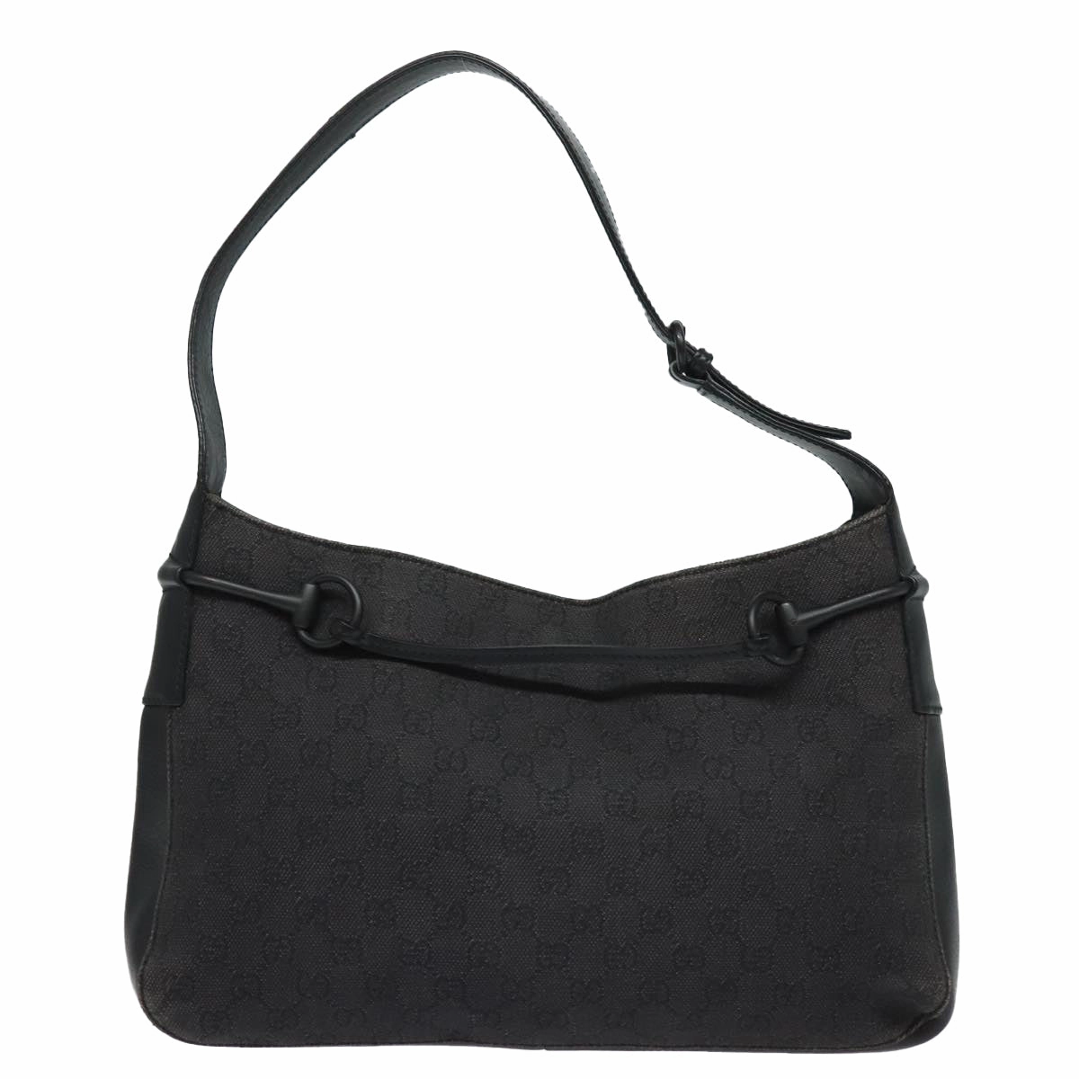 GUCCI GG Canvas Shoulder Bag Black 101975  78344