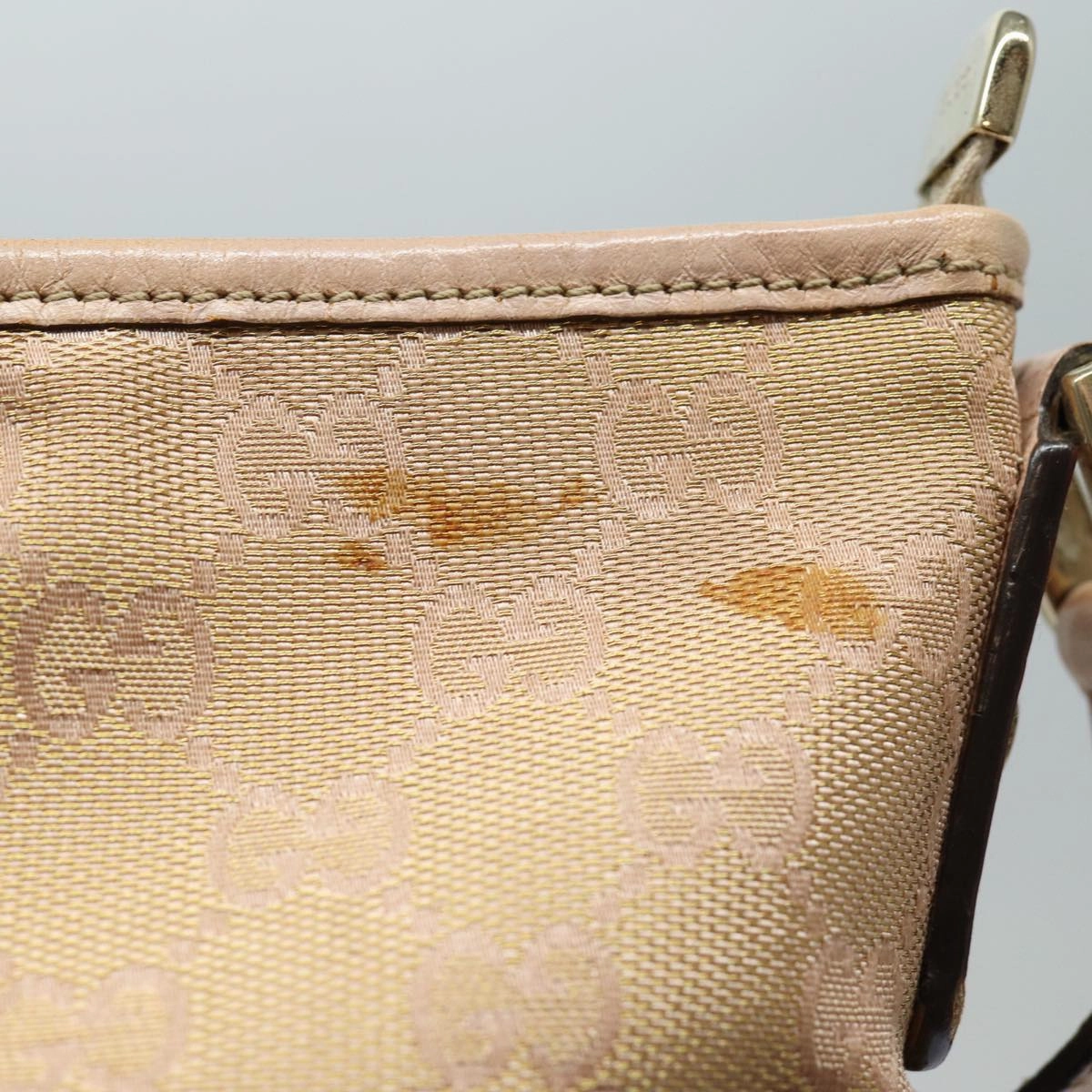 GUCCI GG Canvas Shoulder Bag Pink 131326  83708