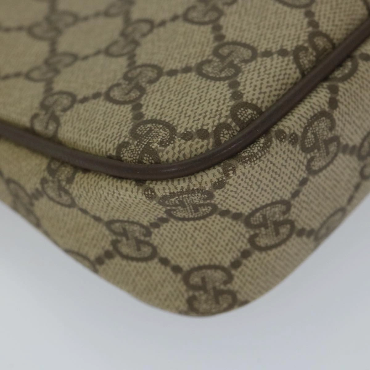 GUCCI GG Canvas Shoulder Bag PVC Leather Beige  57244