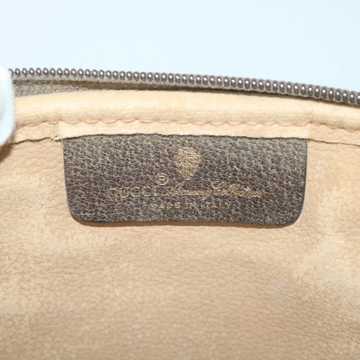 GUCCI GG Canvas Shoulder Bag PVC Leather Beige  57244