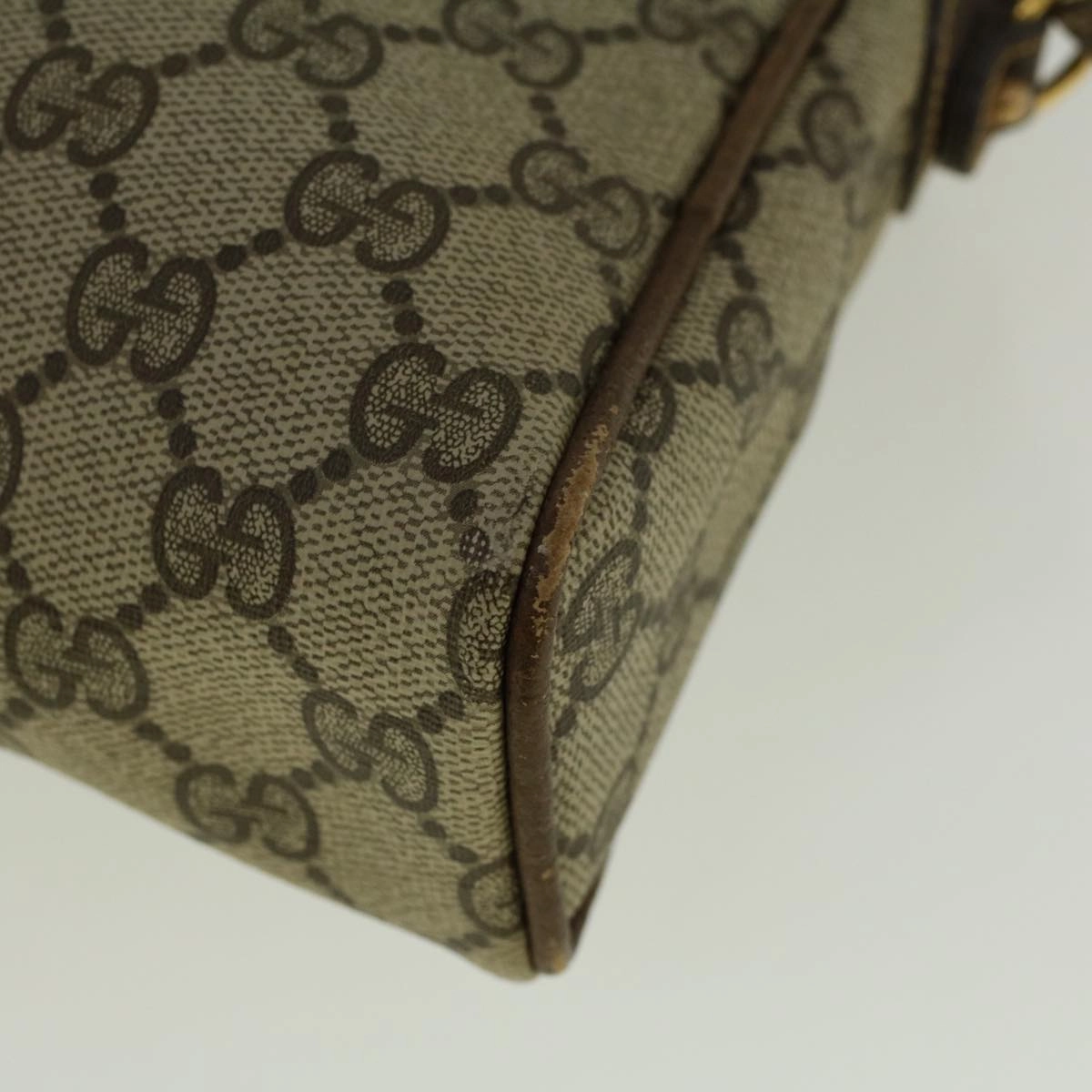 GUCCI GG Canvas Shoulder Bag PVC Leather Beige Brown  57299