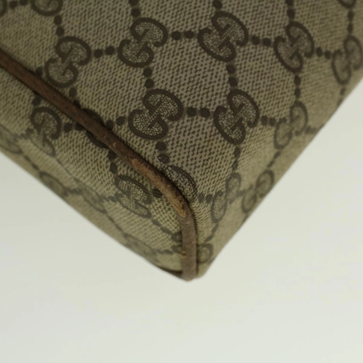 GUCCI GG Canvas Shoulder Bag PVC Leather Beige Brown  57299