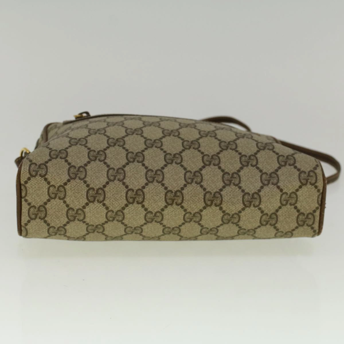GUCCI GG Canvas Shoulder Bag PVC Leather Beige Brown  57299