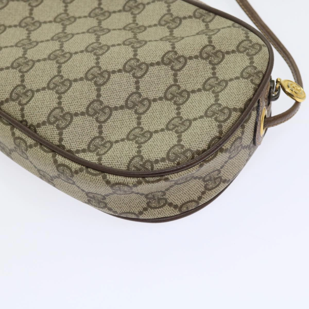 GUCCI GG Canvas Web Sherry Line Shoulder Bag Beige Red Green  ki3607