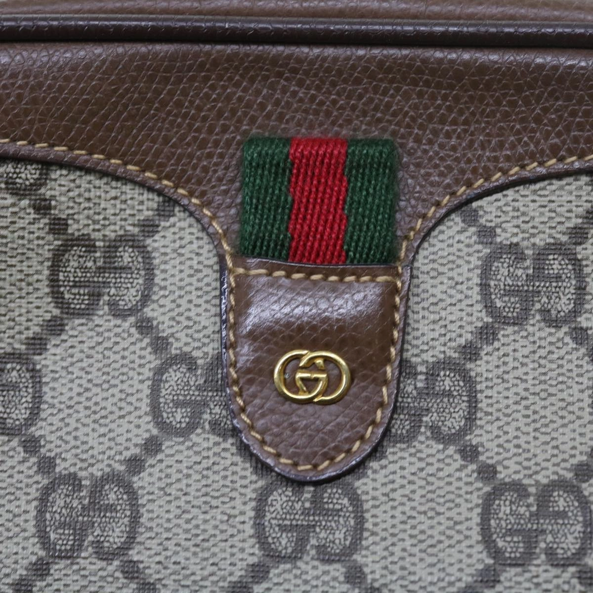 GUCCI GG Canvas Web Sherry Line Shoulder Bag Beige Red Green  ki3607