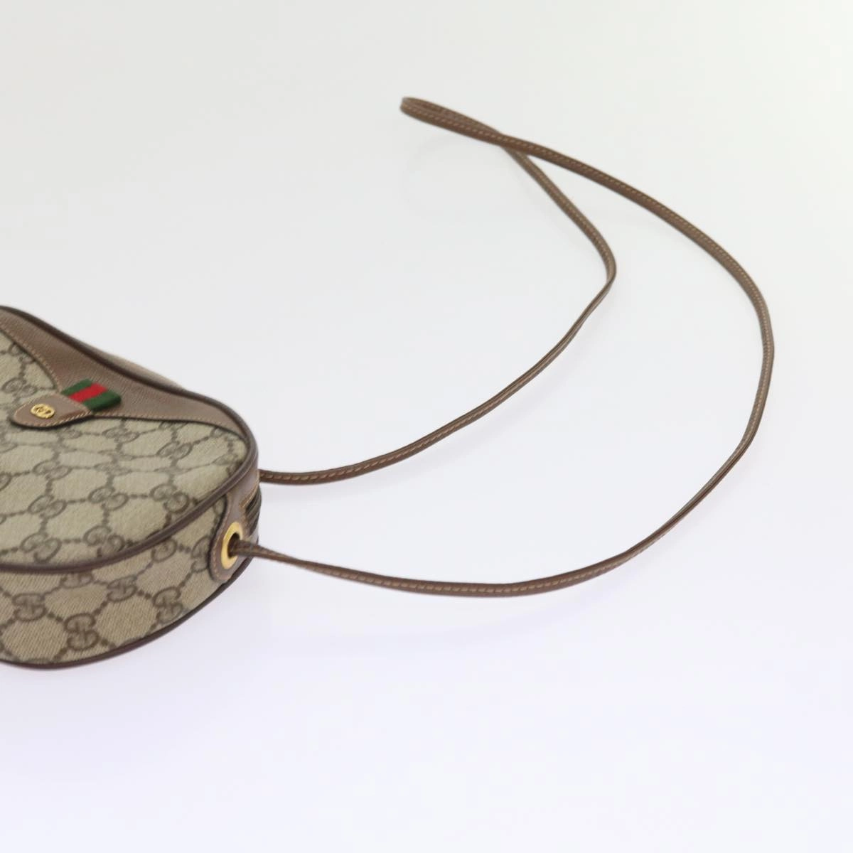 GUCCI GG Canvas Web Sherry Line Shoulder Bag Beige Red Green  ki3607