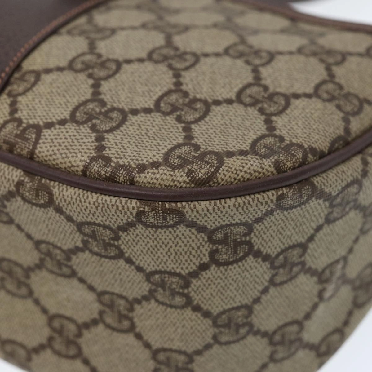 GUCCI GG Canvas Web Sherry Line Shoulder Bag PVC Beige Green Red  ep5156