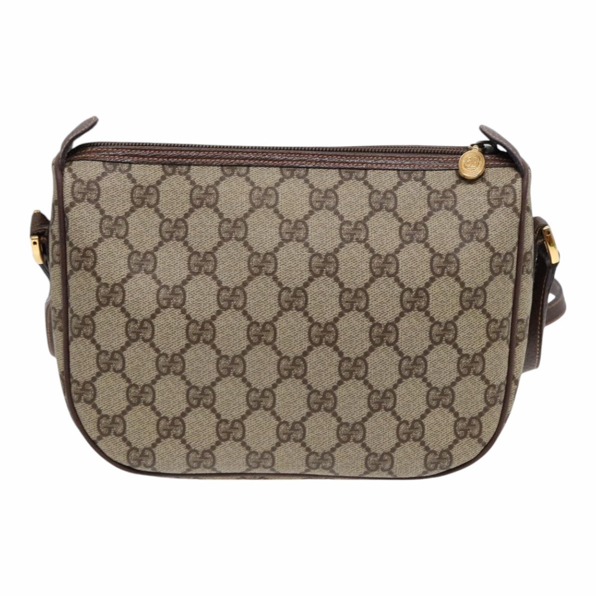 GUCCI GG Canvas Web Sherry Line Shoulder Bag PVC Beige Green Red  ep5156