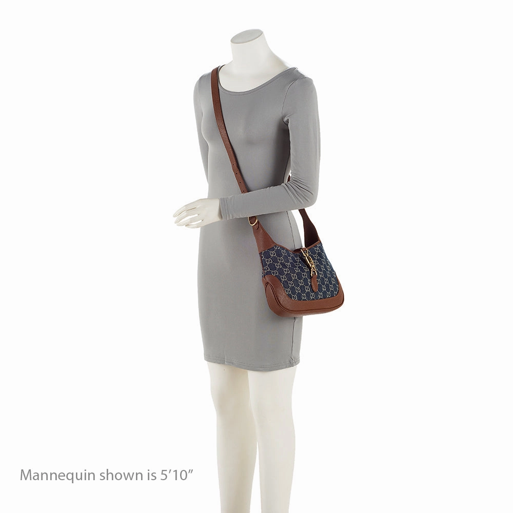 Gucci GG Denim Jackie 1961 Small Shoulder Bag (SHF-20758)
