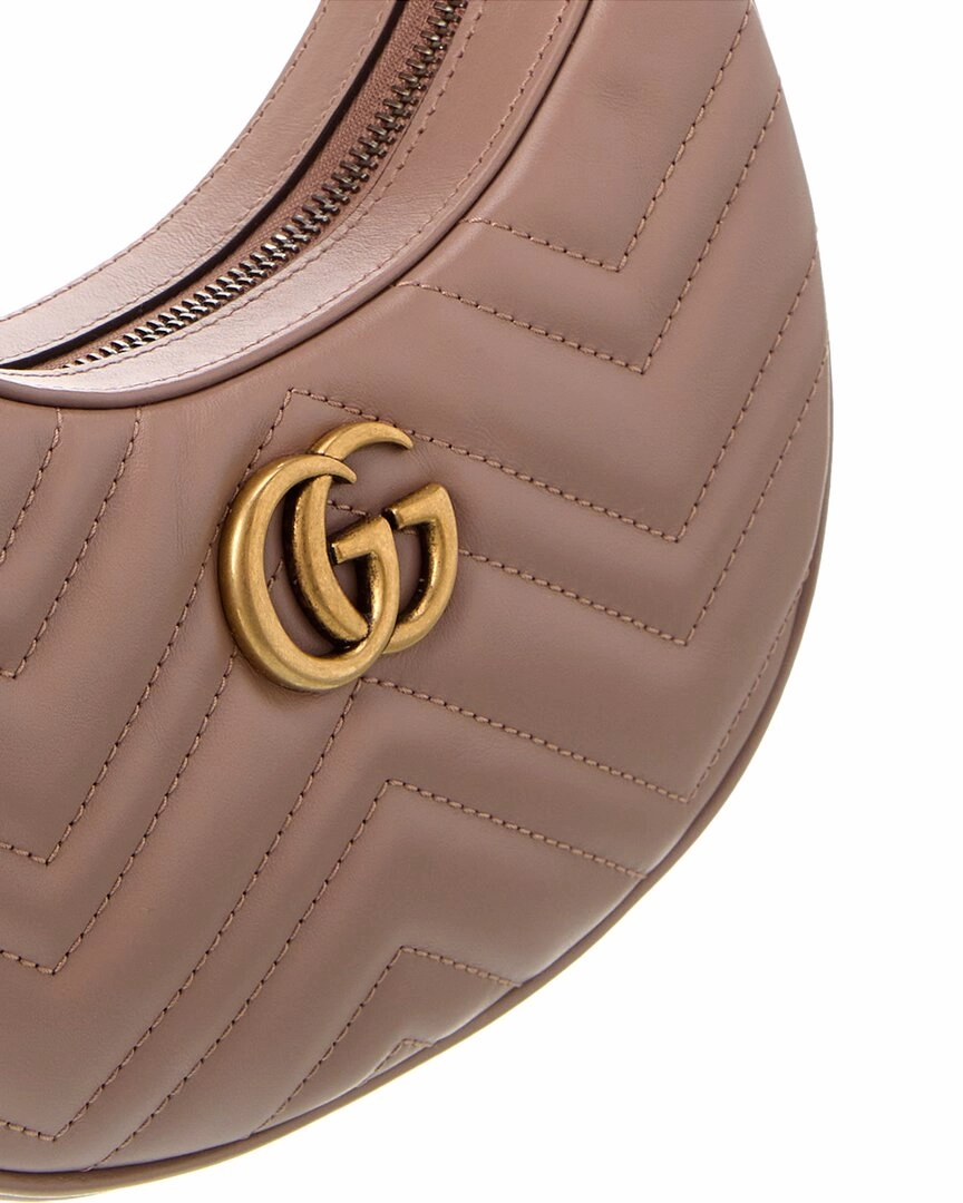 Gucci GG Marmont Half Moon Shaped Mini Leather Crossbody