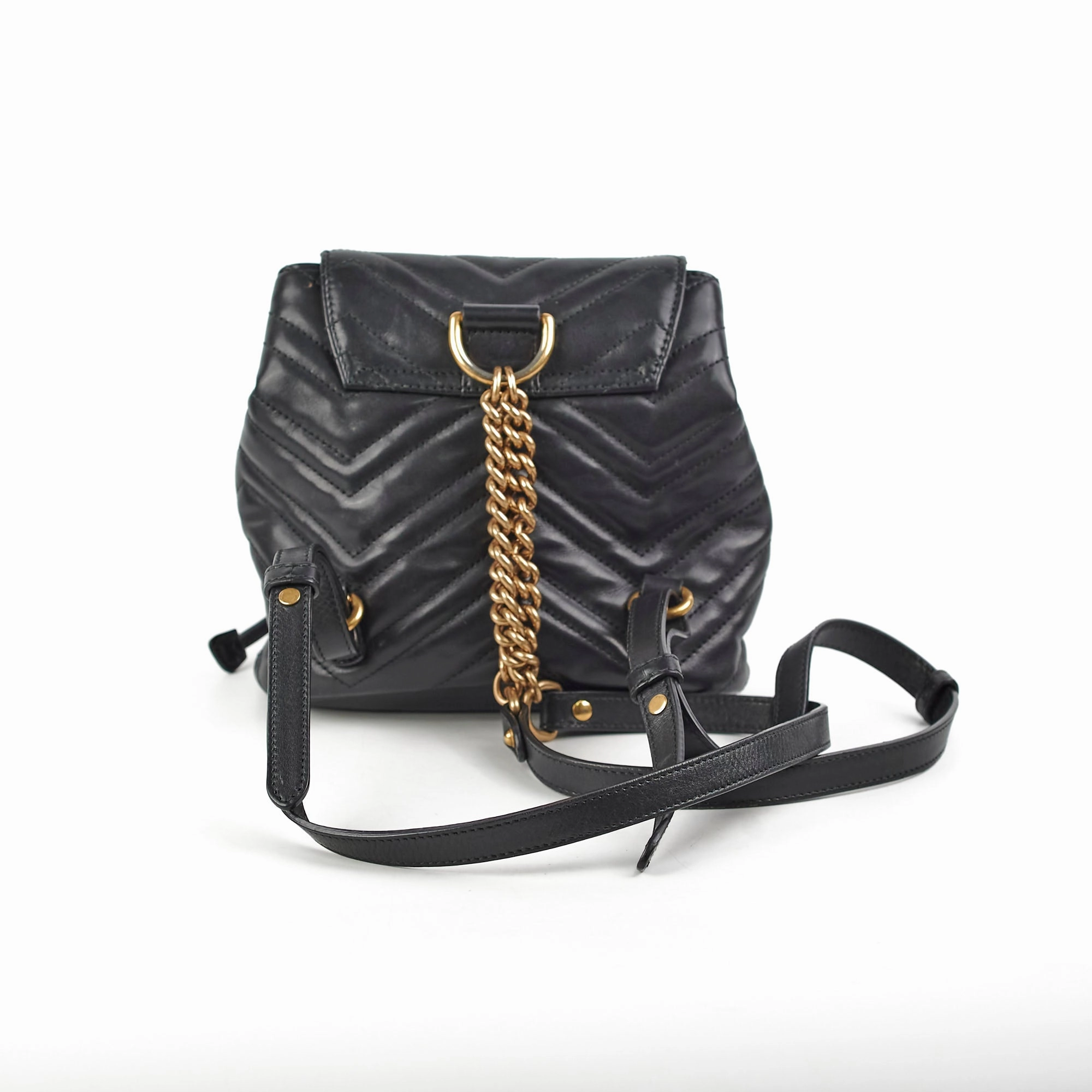 Gucci GG Marmont Leather Backpack Black