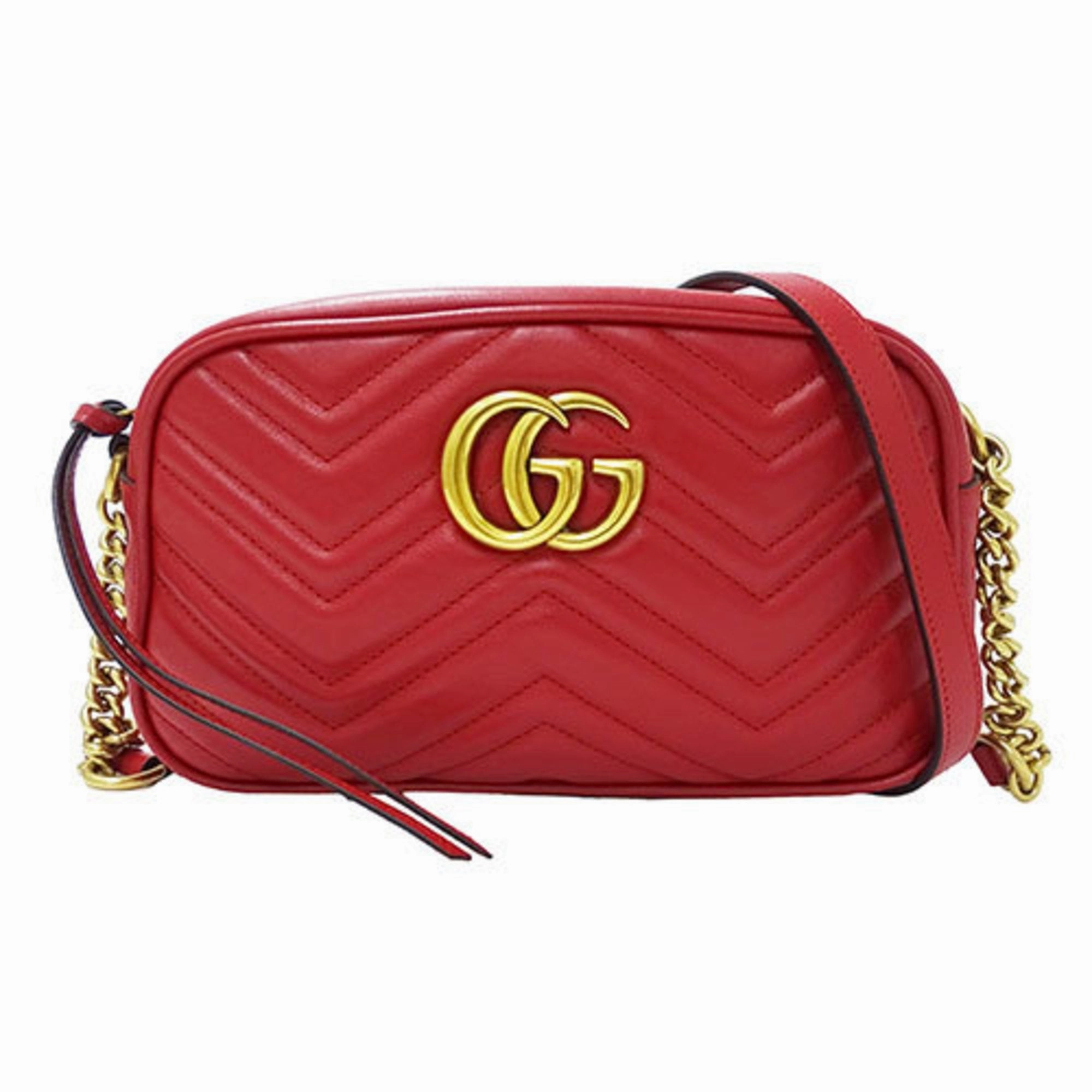 Gucci Gg Marmont  Leather Shoulder Bag (Pre-Owned)