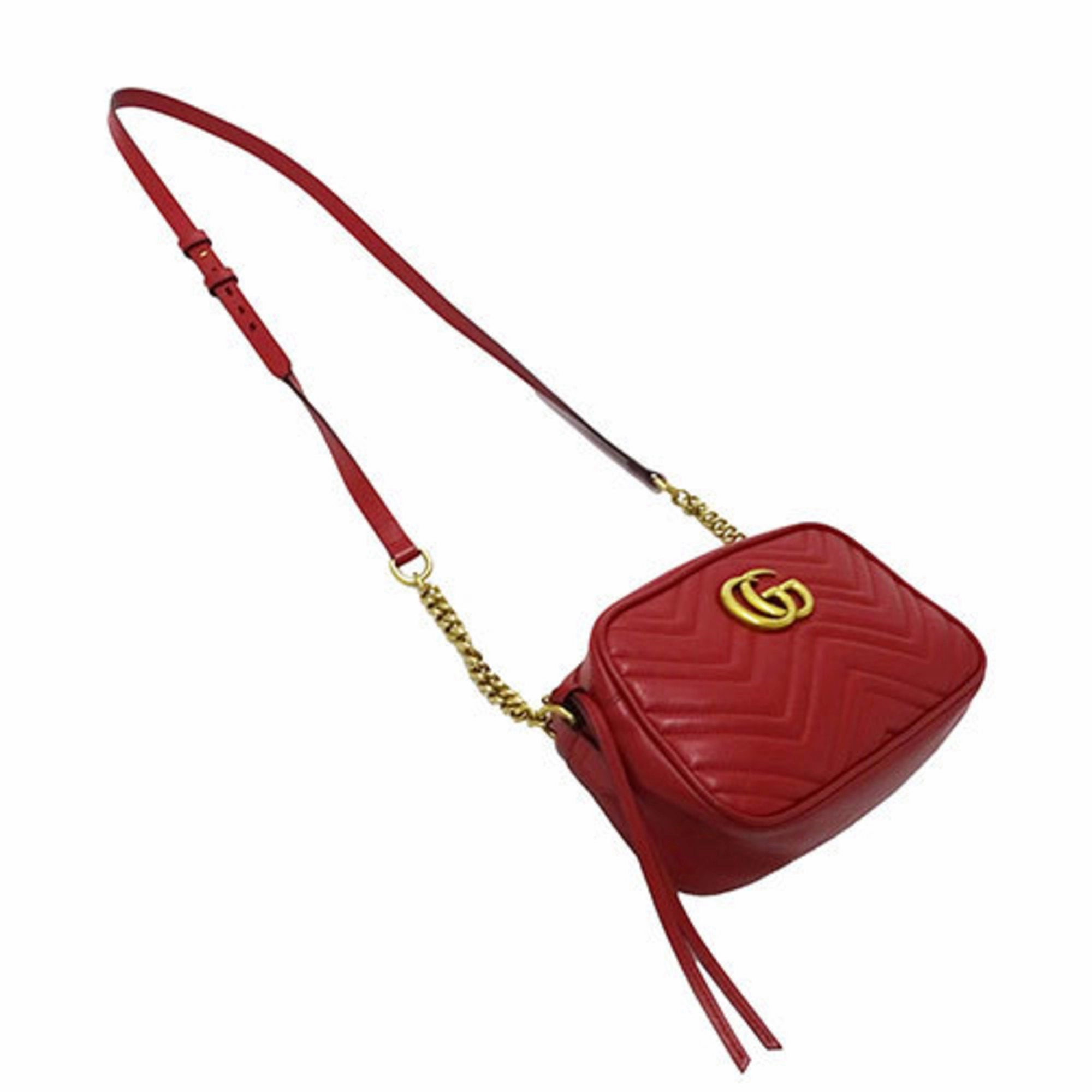 Gucci Gg Marmont  Leather Shoulder Bag (Pre-Owned)
