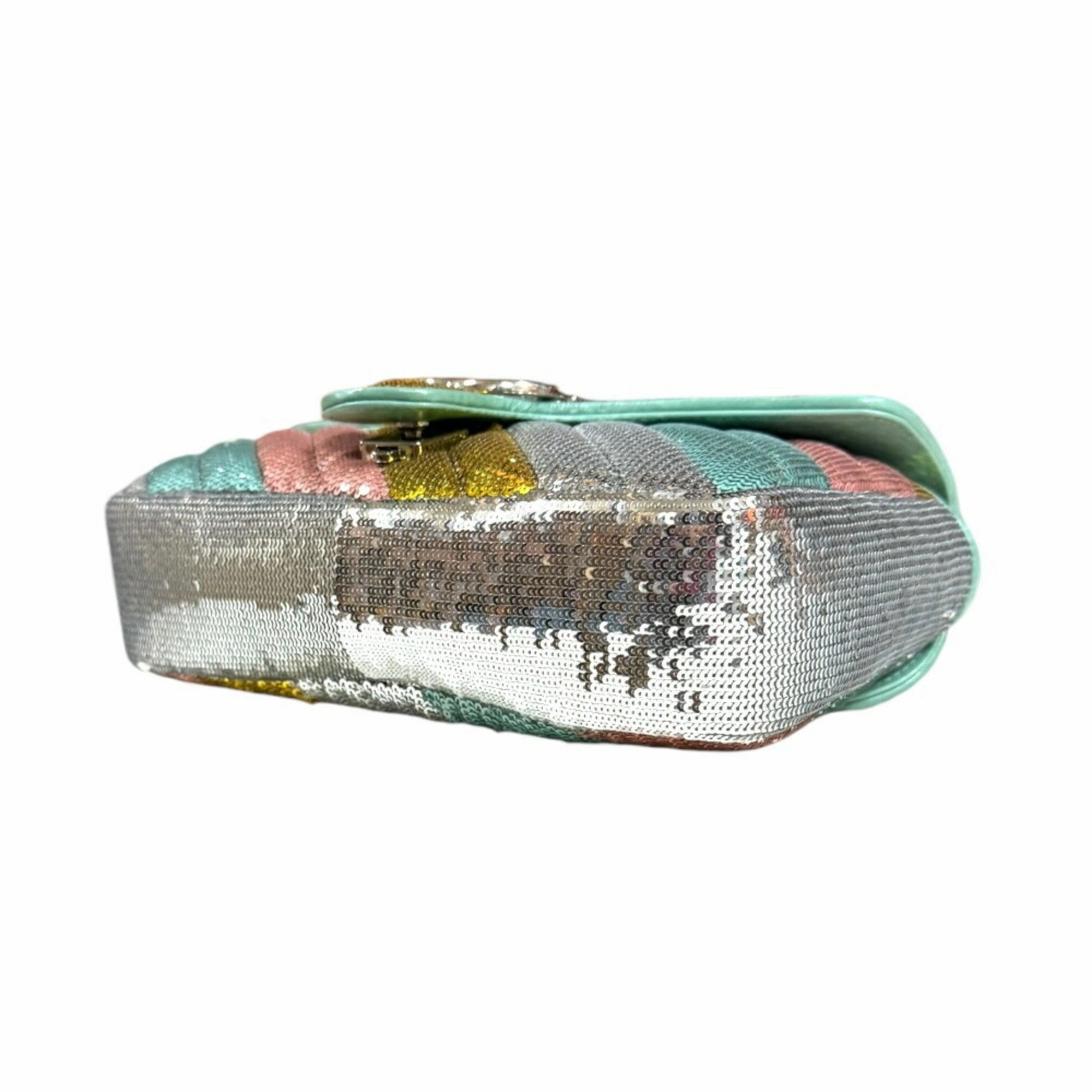 Gucci Gg Marmont Multi-Color Spangles Shoulder Bag ()