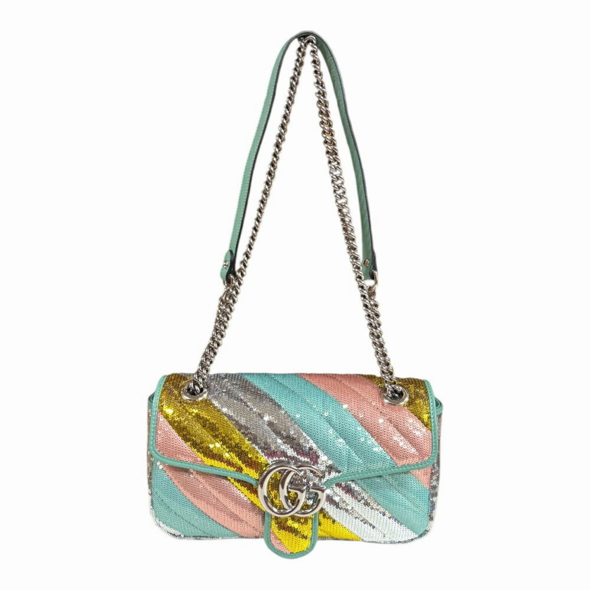 Gucci Gg Marmont Multi-Color Spangles Shoulder Bag ()