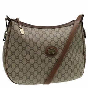 GUCCI GG PLUS Canvas Shoulder Bag PVC Leather Beige  th5152
