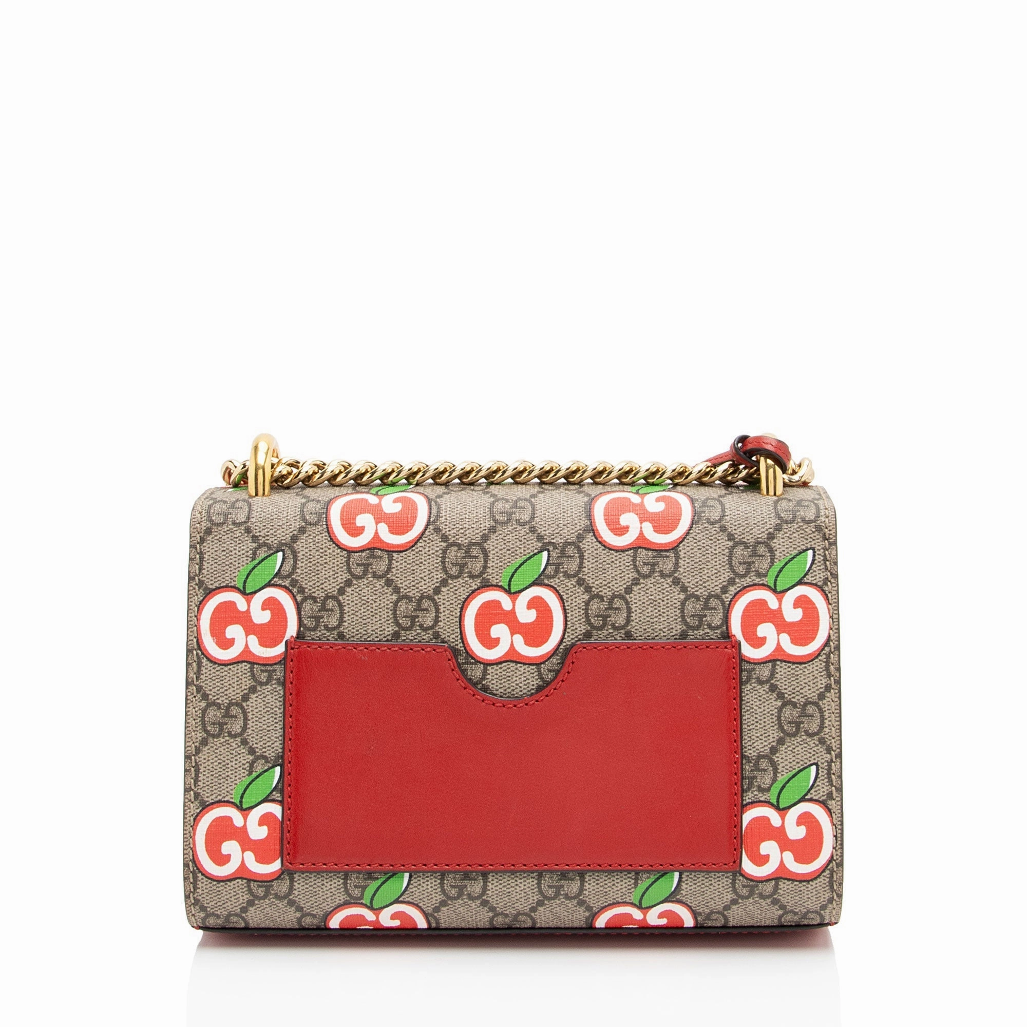 Gucci GG Supreme Apple Padlock Small Shoulder Bag (SHF-ye70dk)