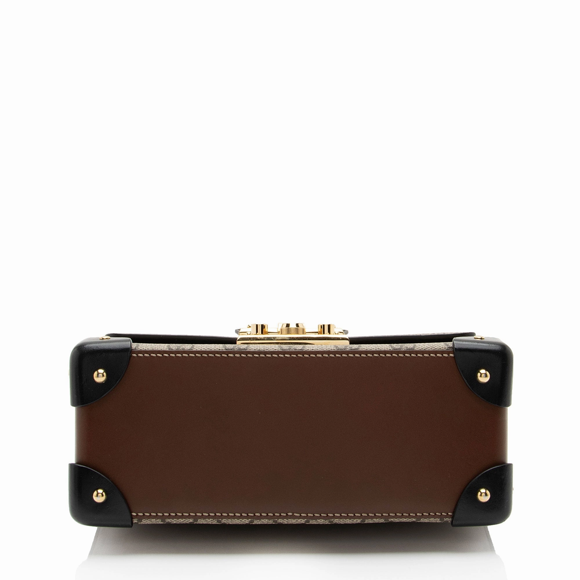 Gucci GG Supreme Bamboo Padlock Top Handle Shoulder Bag (SHF-hs3Epm)