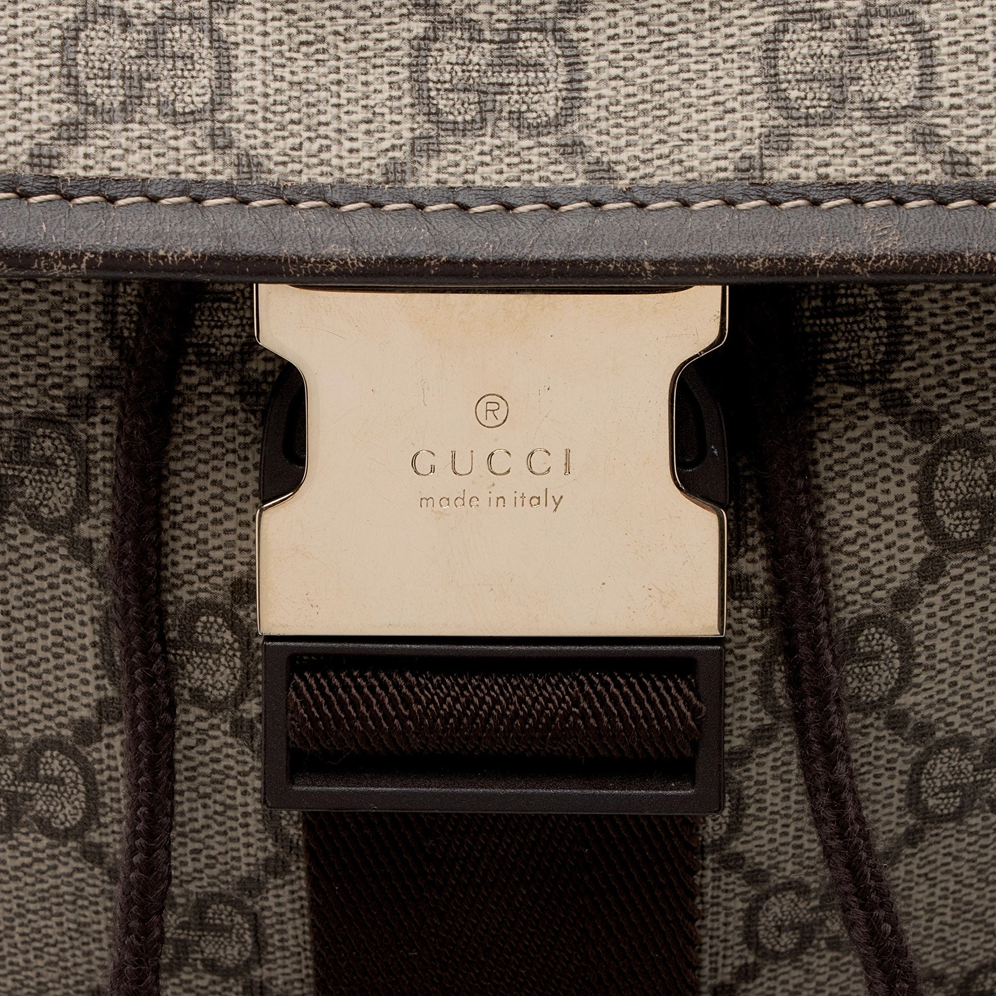 Gucci GG Supreme Buckle Backpack (SHF-143x2E)