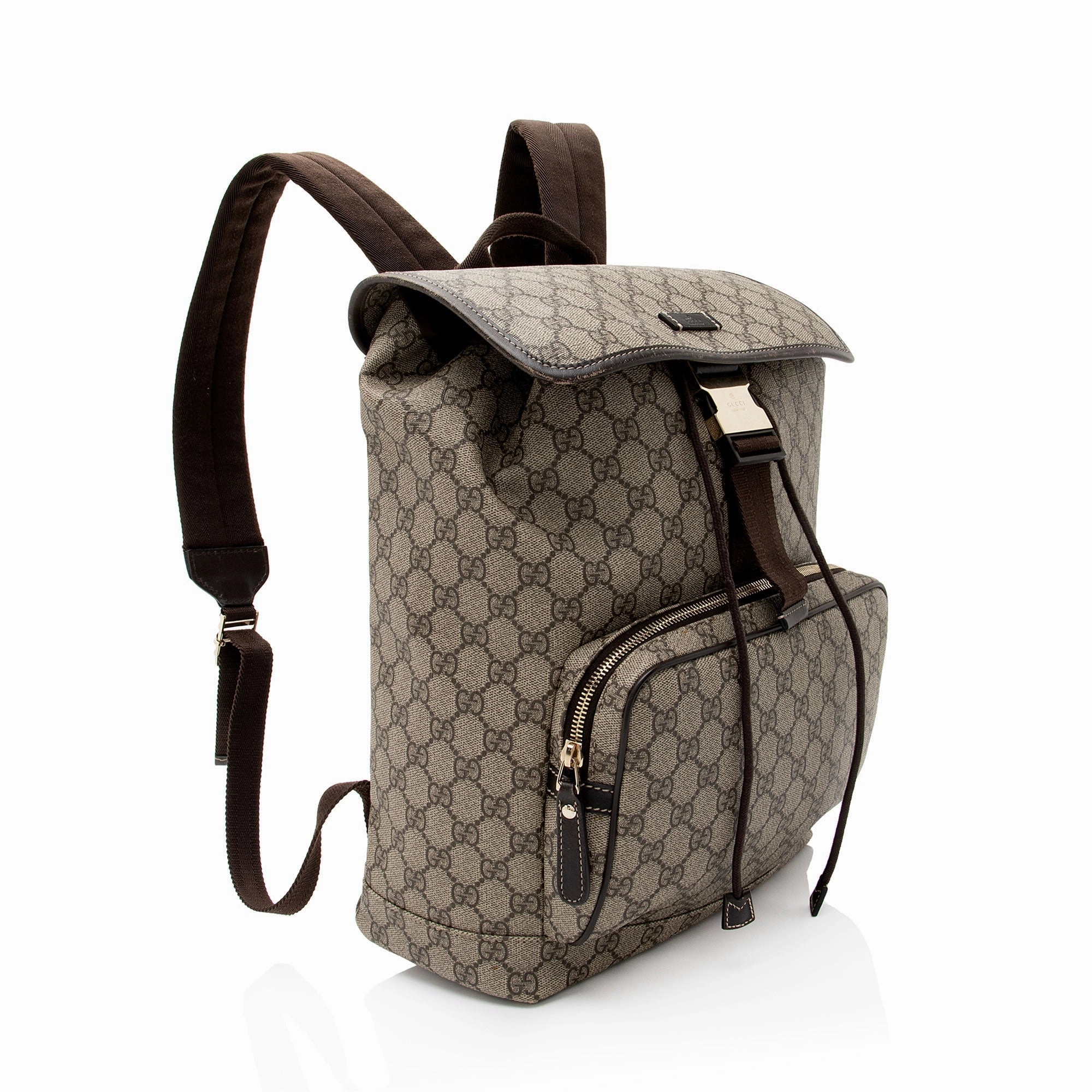 Gucci GG Supreme Buckle Backpack (SHF-143x2E)