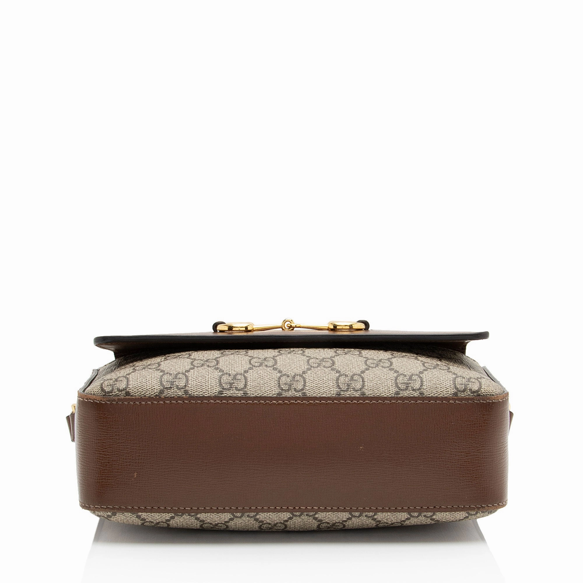 Gucci GG Supreme Calfskin Horsebit 1955 Small Shoulder Bag (SHF-BWc4W6)
