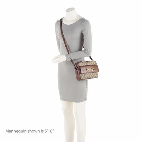 Gucci GG Supreme Calfskin Horsebit 1955 Small Shoulder Bag (SHF-BWc4W6)