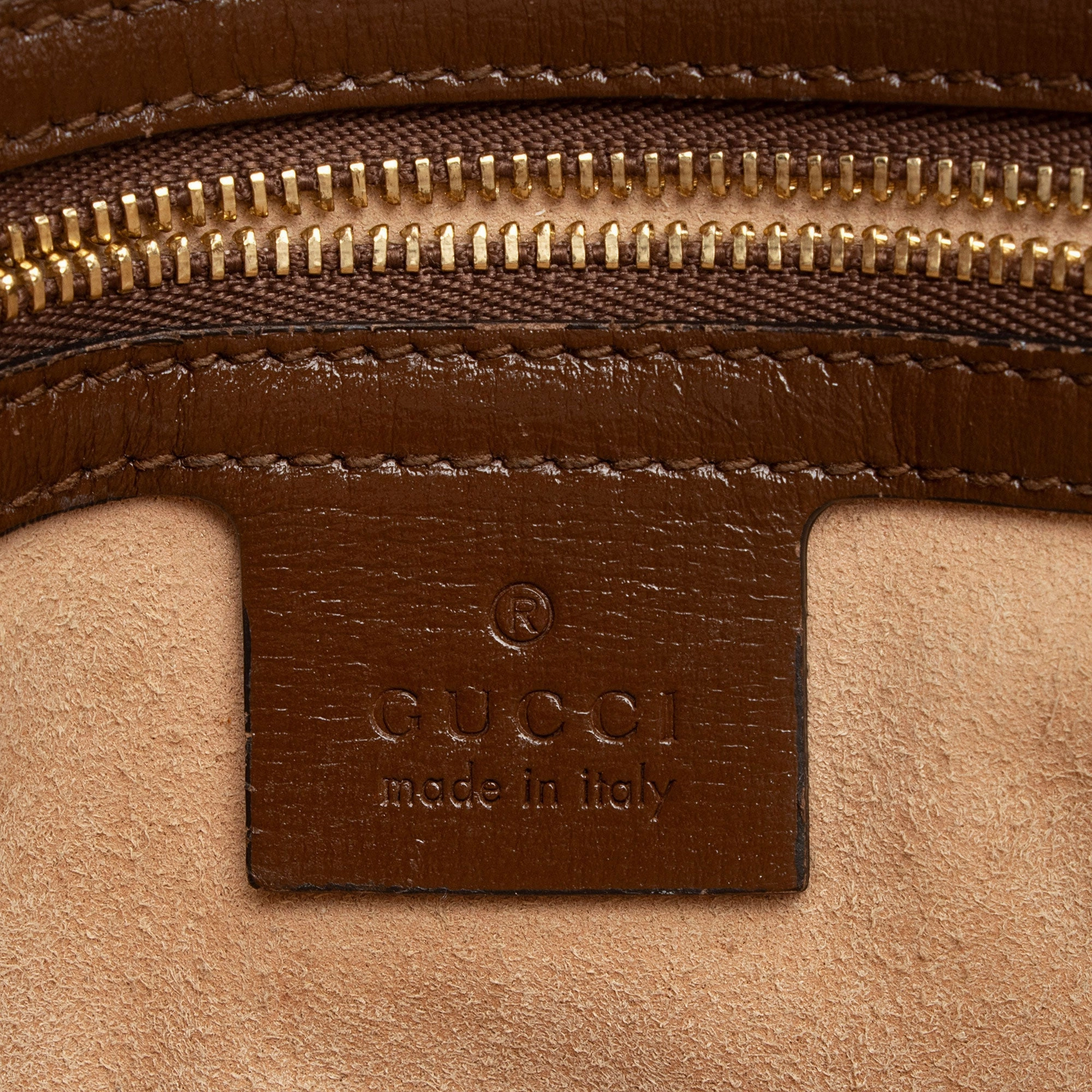 Gucci GG Supreme Calfskin Horsebit 1955 Small Shoulder Bag (SHF-BWc4W6)
