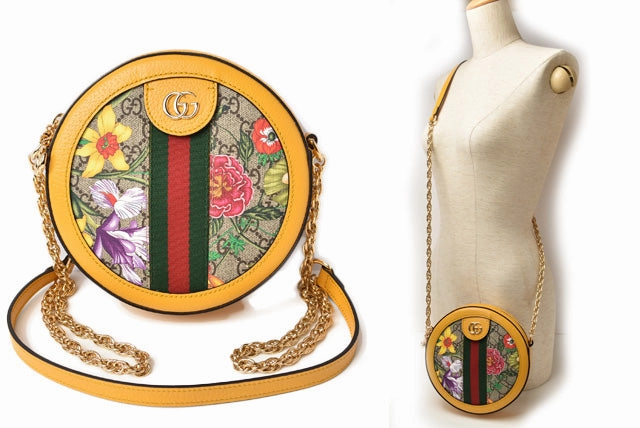 Gucci GG Supreme Canvas/Leather Chain Shoulder Bag 550618