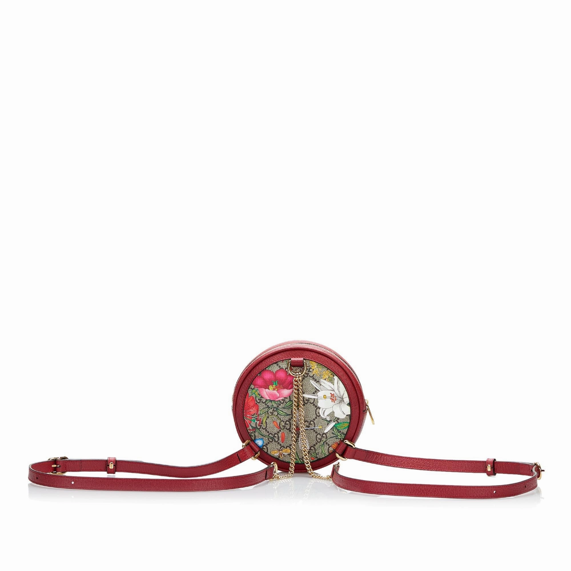 Gucci GG Supreme Flora Ophidia Round Backpack (SHG-SA7zlW)