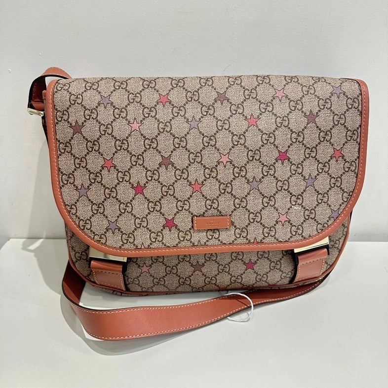 Gucci GG Supreme Monogram Beige Crossbody Bag