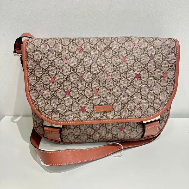 Gucci GG Supreme Monogram Beige Crossbody Bag