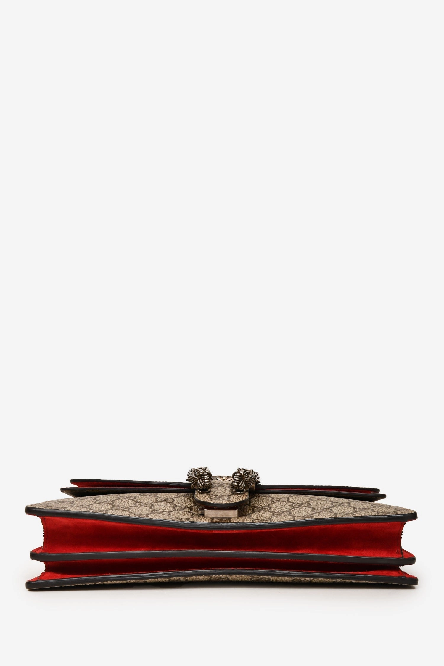 Gucci GG Supreme/Red Canvas/Suede Leather Small Dionysus Shoulder Bag