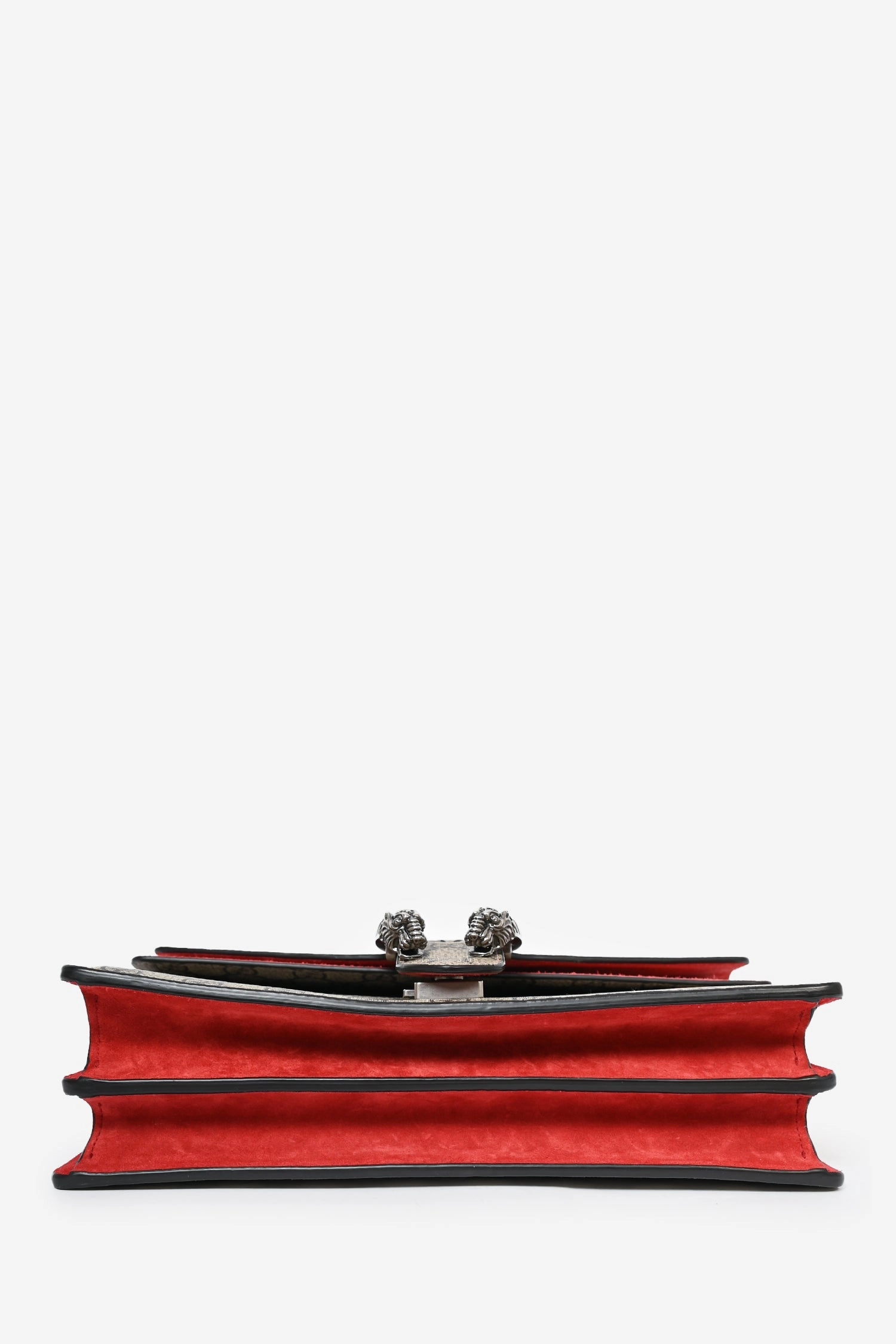 Gucci GG Supreme/Red Suede Small Dionysus Shoulder Bag