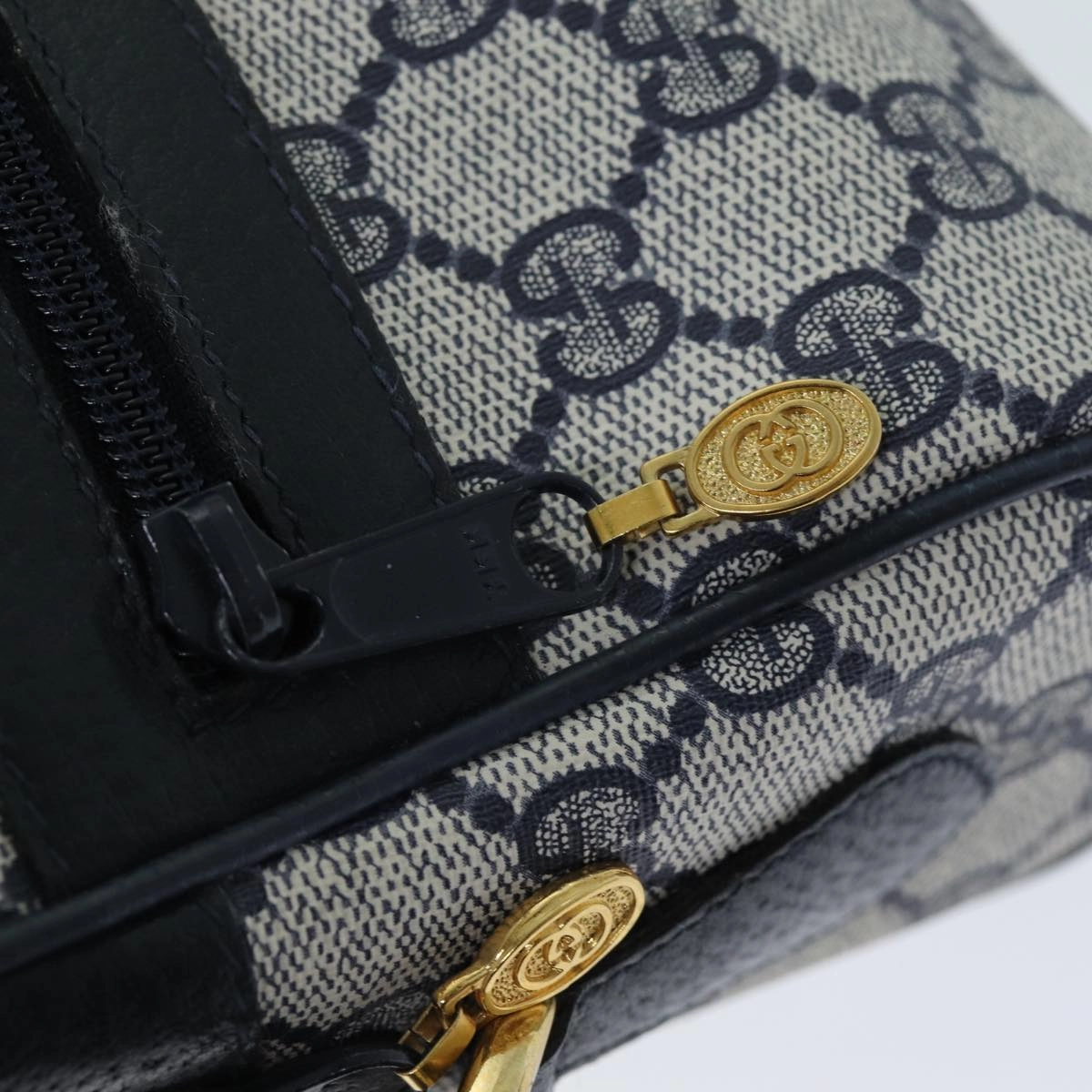 GUCCI GG Supreme Sherry Line Shoulder Bag PVC Navy Red 56 02 004  am6288