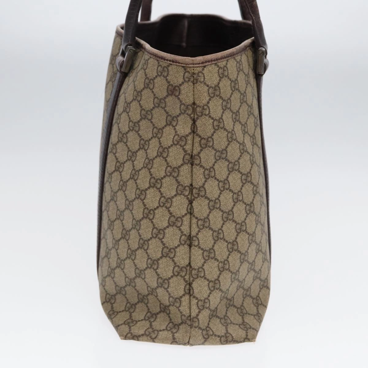 GUCCI GG Supreme Shoulder Bag Beige Silver 114288  85858