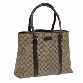 GUCCI GG Supreme Shoulder Bag Beige Silver 114288  85858