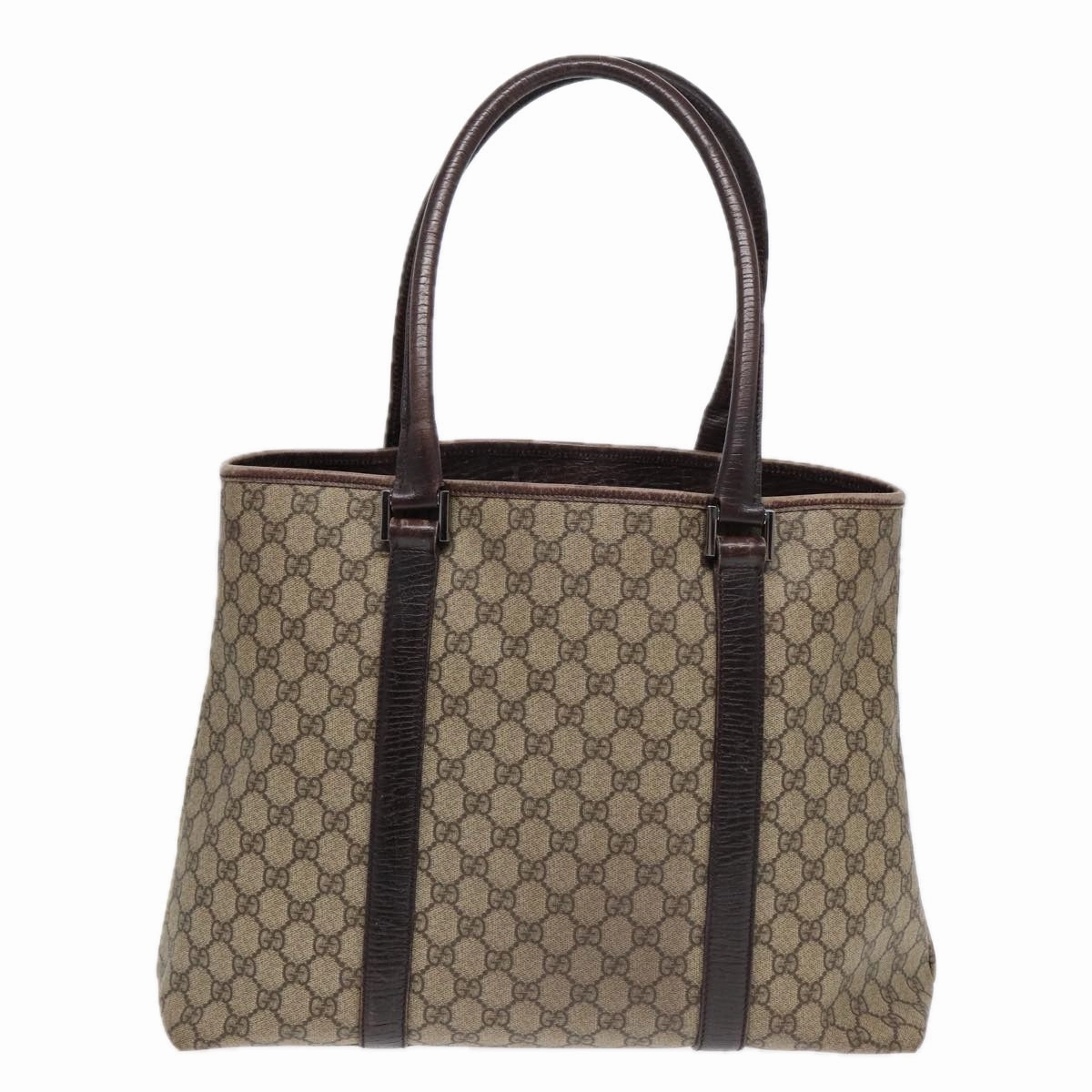 GUCCI GG Supreme Shoulder Bag Beige Silver 114288  85858