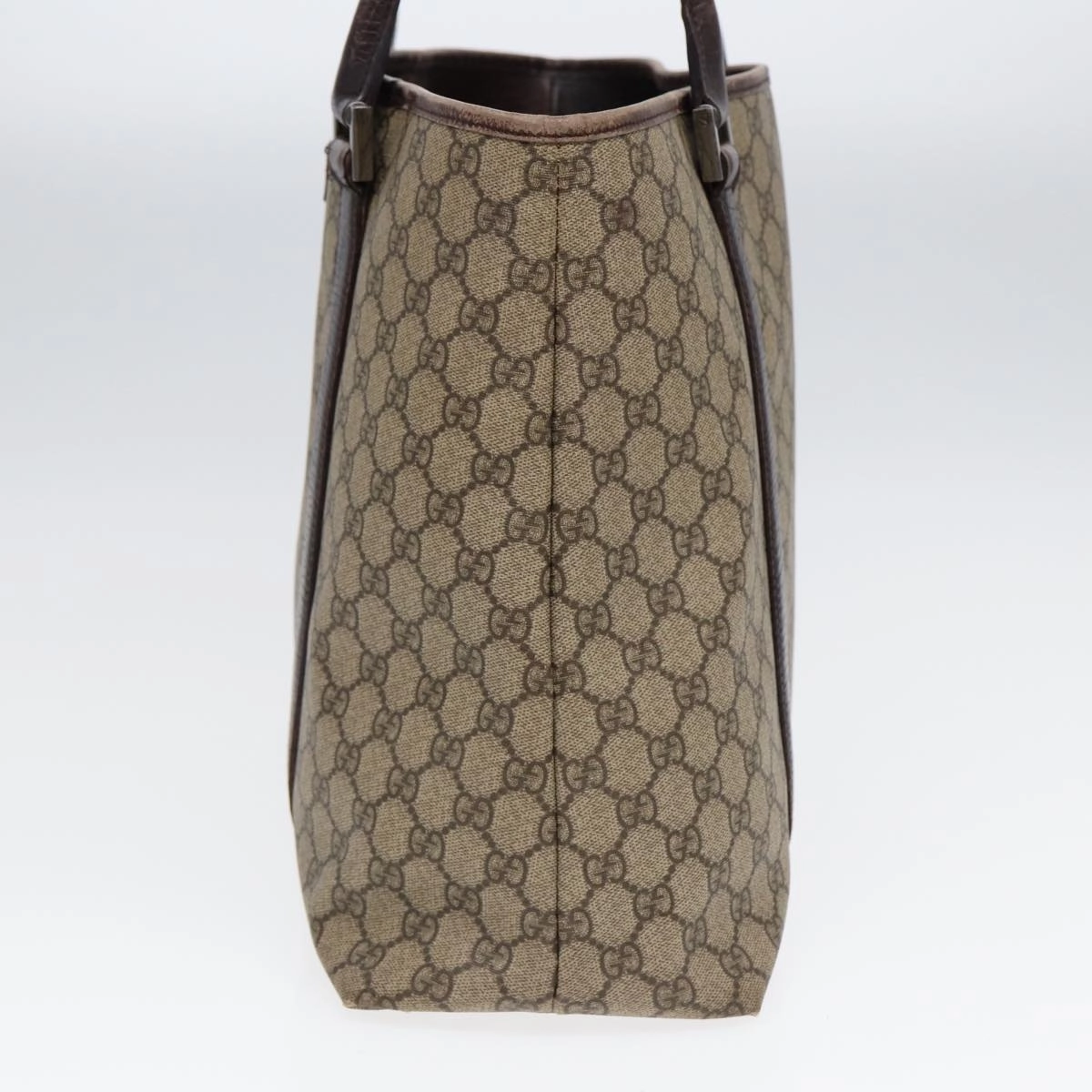 GUCCI GG Supreme Shoulder Bag Beige Silver 114288  85858