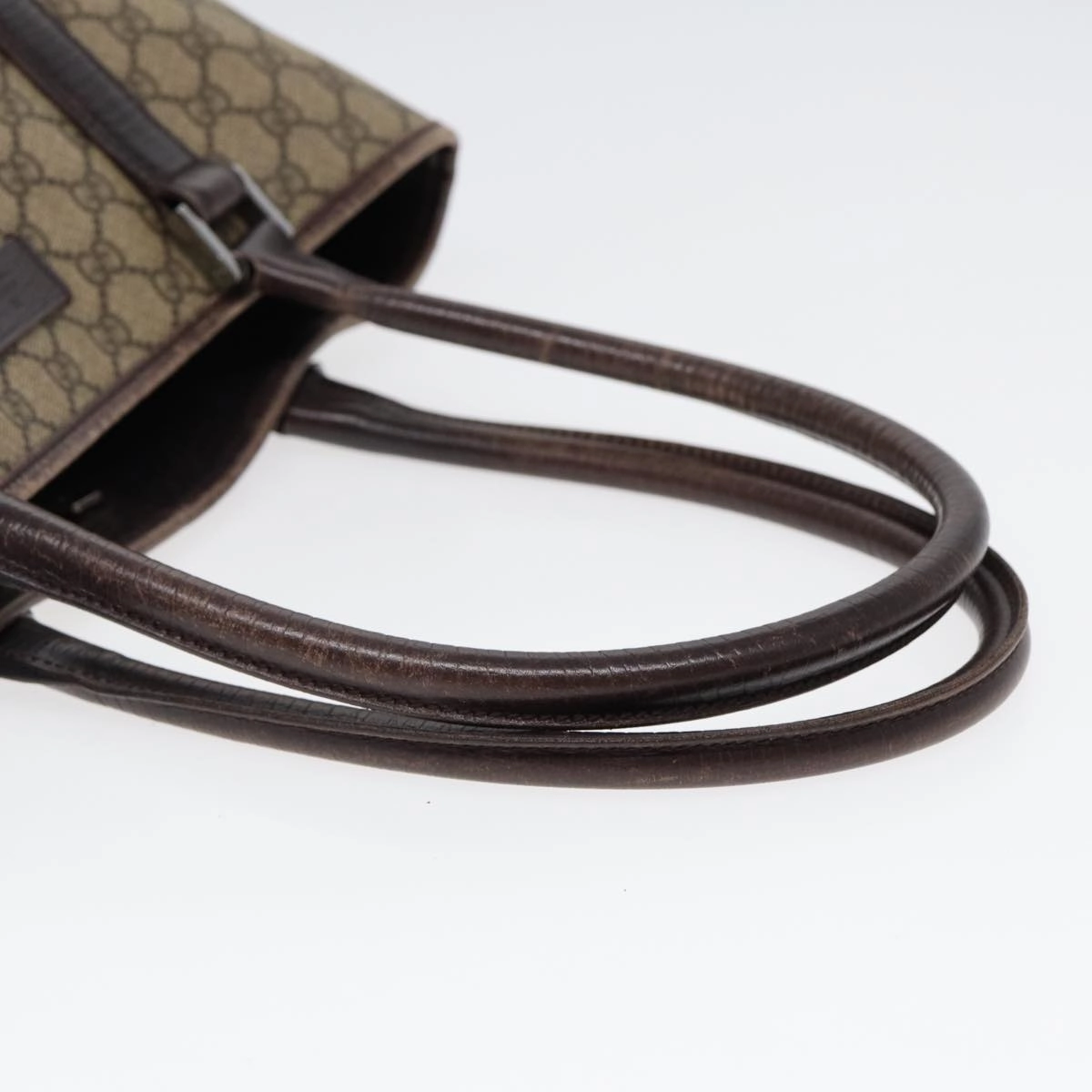 GUCCI GG Supreme Shoulder Bag Beige Silver 114288  85858