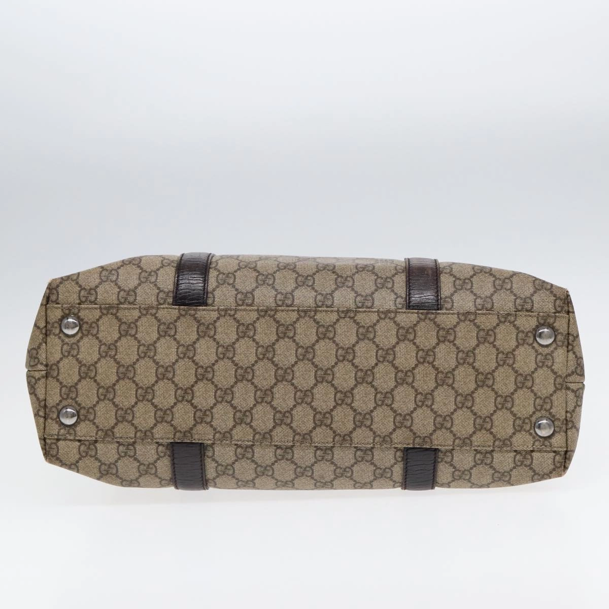 GUCCI GG Supreme Shoulder Bag Beige Silver 114288  85858