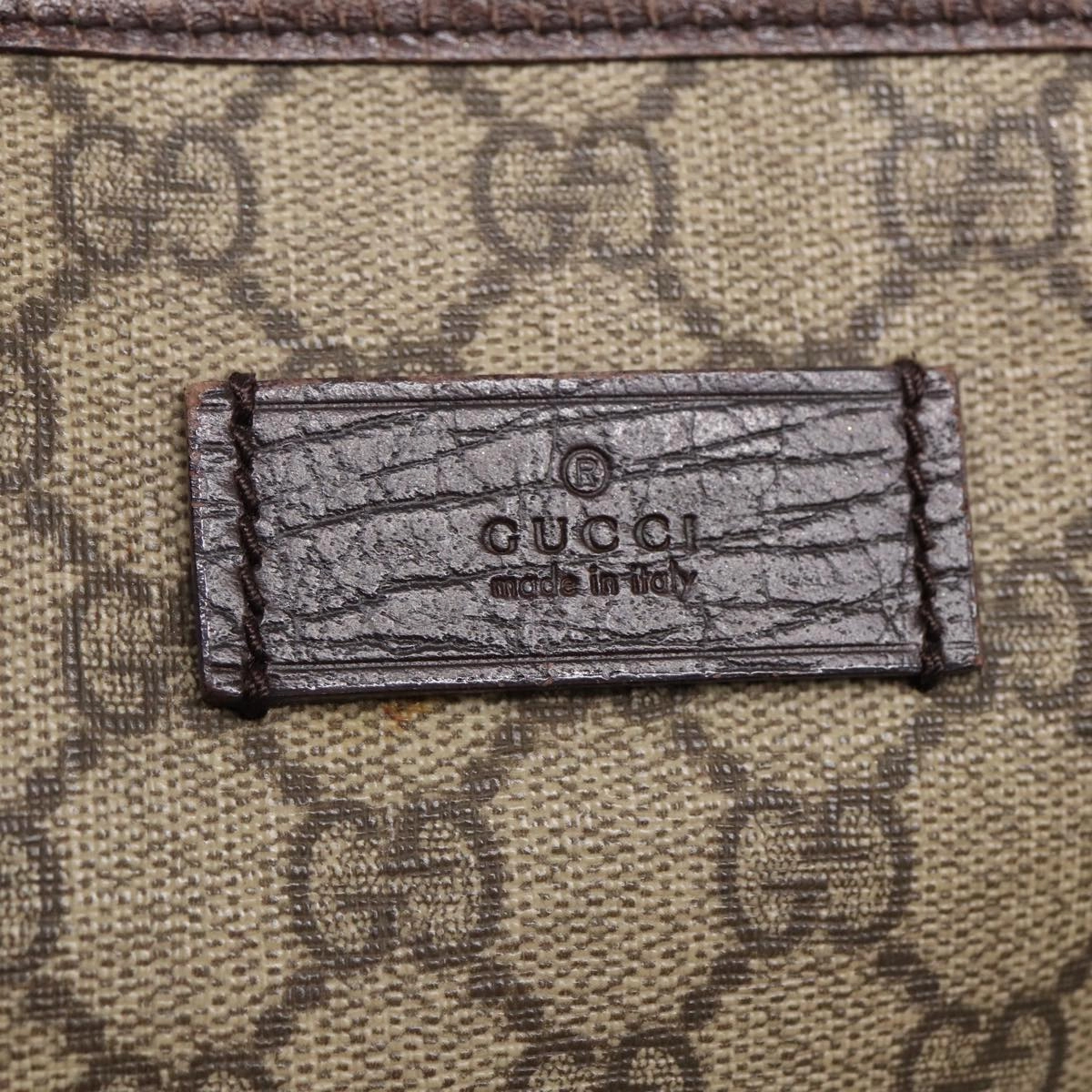 GUCCI GG Supreme Shoulder Bag Beige Silver 114288  85858