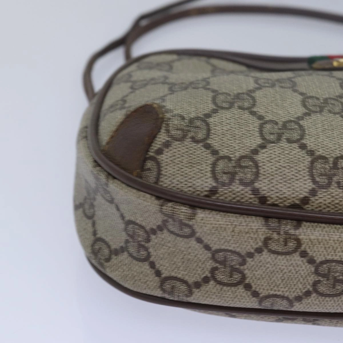GUCCI GG Supreme Shoulder Bag PVC Leather Beige 89 02 066  bs15441