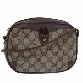 GUCCI GG Supreme Shoulder Bag PVC Leather Beige 89 02 066  bs15441