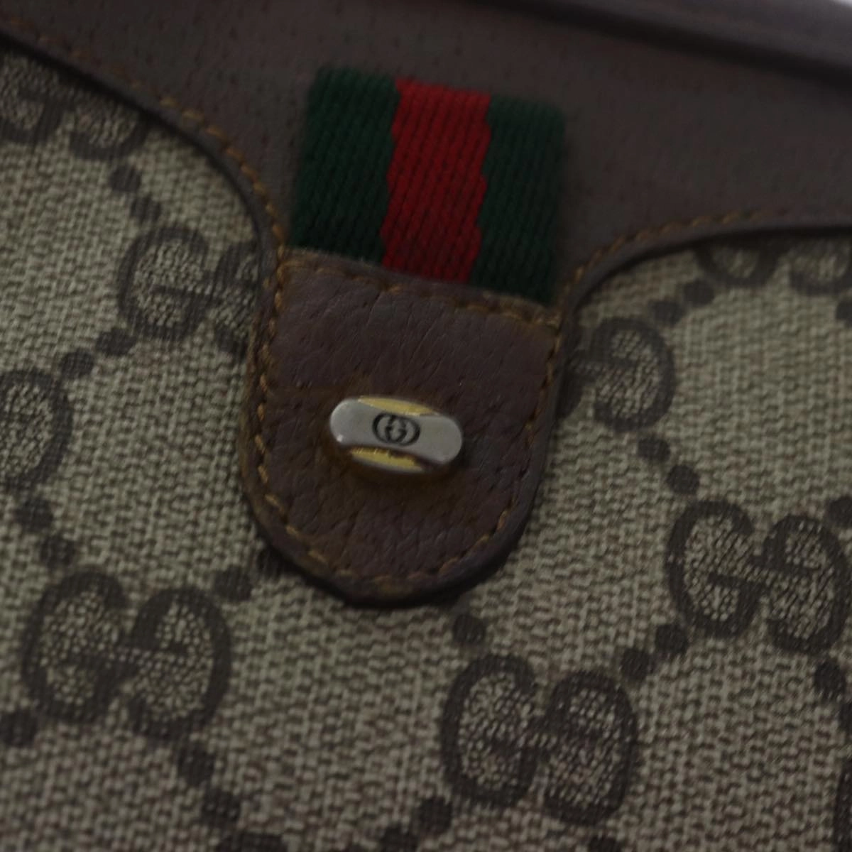 GUCCI GG Supreme Shoulder Bag PVC Leather Beige 89 02 066  bs15441