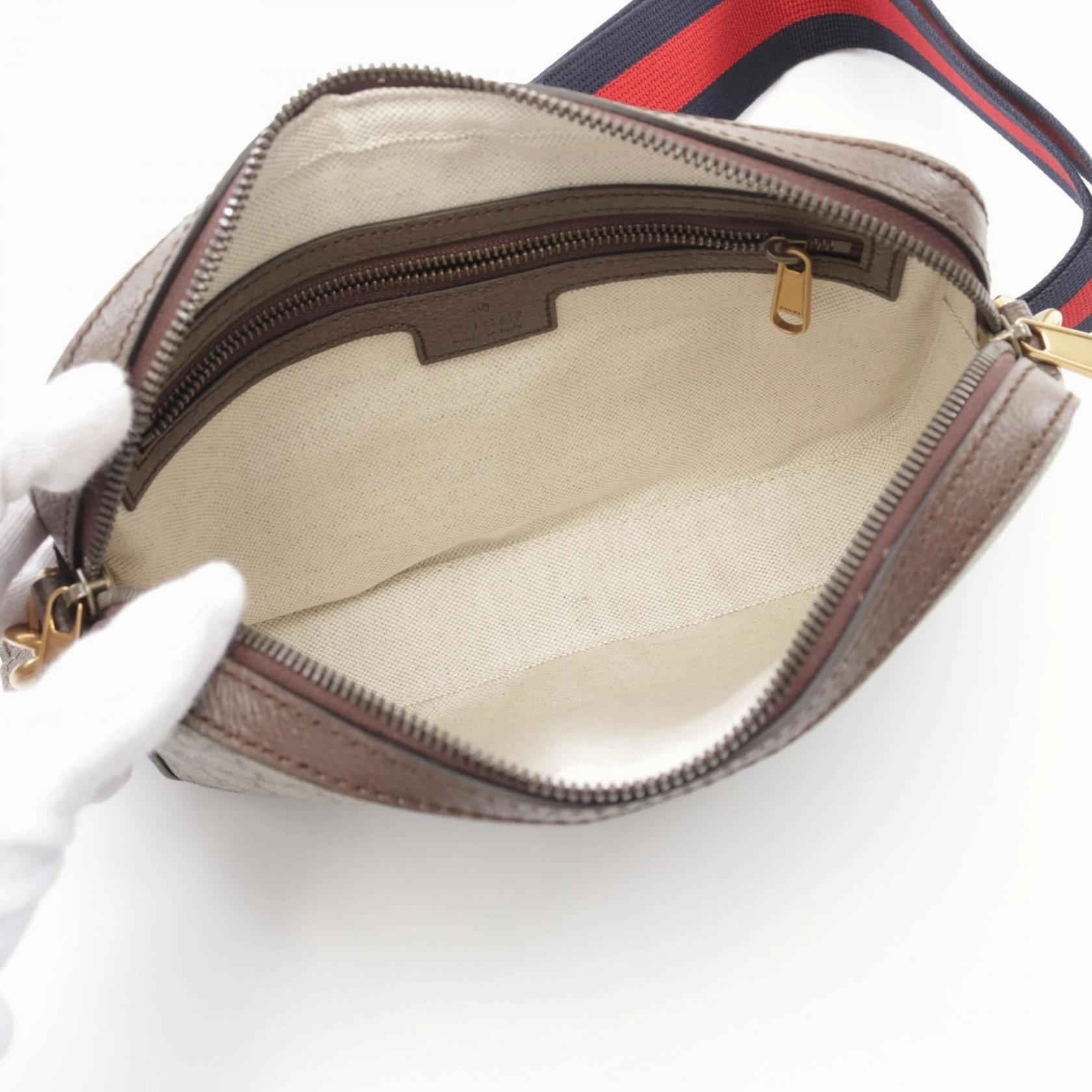Gucci GG Supreme Shoulder Bag PVC Leather