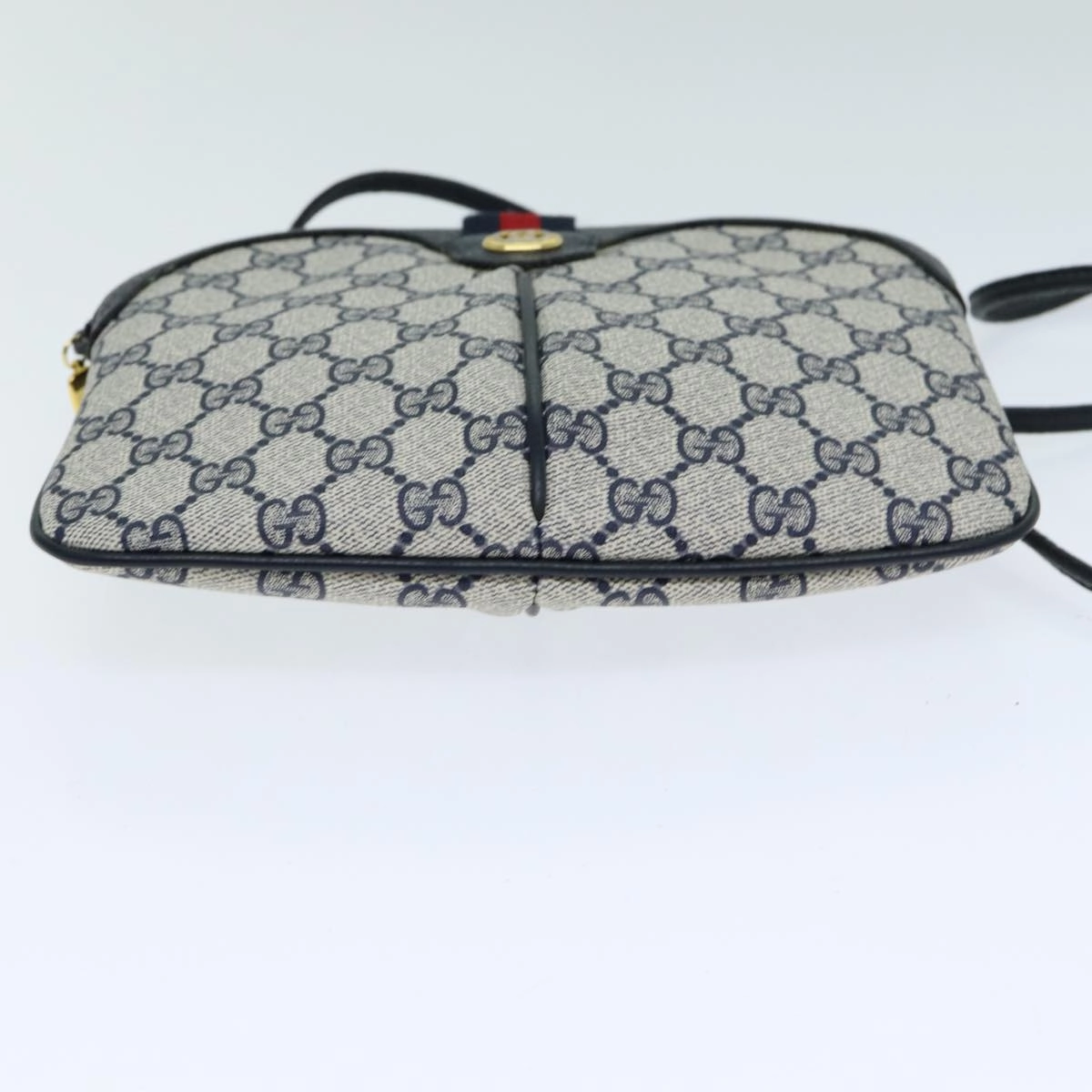 GUCCI GG Supreme Shoulder Bag PVC Leather Navy 904 02 047  80808