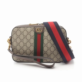 Gucci GG Supreme Shoulder Bag PVC Leather